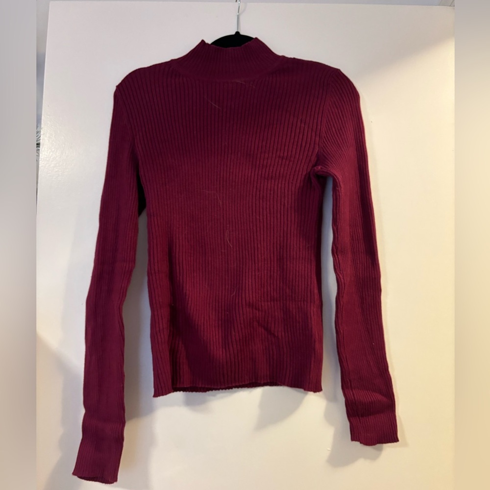 American Eagle Maroon Turtleneck